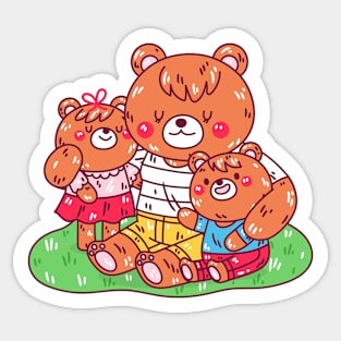 Hand Drawn Bear Motherhood Sticker